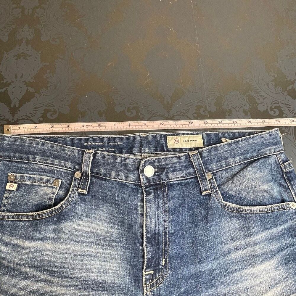 AG Adriano Goldschmied Ex-Boyfriend Slouchy Slim Crop Jeans Size 31 - Picture 8 of 12